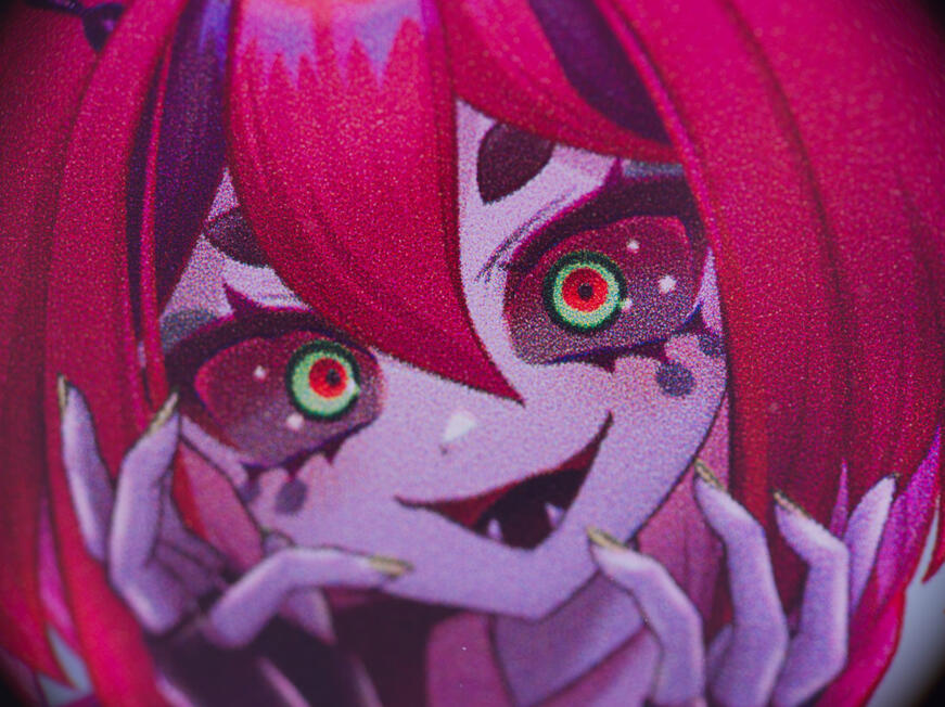 Macro shot of beribug standee. Beribug: https://twitch.tv/beribug